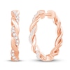Thumbnail Image 0 of Circle of Gratitude Diamond Hoop Earrings 10K Rose Gold