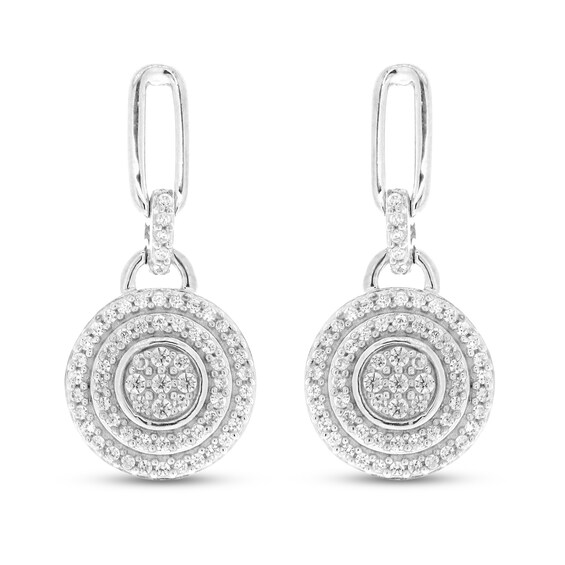 Diamond Earrings 3/8 ct tw Round-cut Sterling Silver