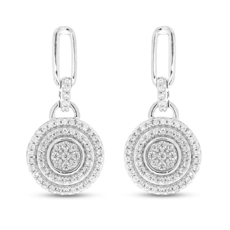 Main Image 1 of Diamond Earrings 3/8 ct tw Round-cut Sterling Silver
