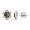 Thumbnail Image 1 of Le Vian Diamond Flower Earrings 5/8 ct tw 14K Vanilla Gold
