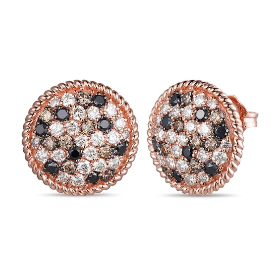 Le Vian Diamond Earrings 1-1/6 ct tw 14K Strawberry Gold