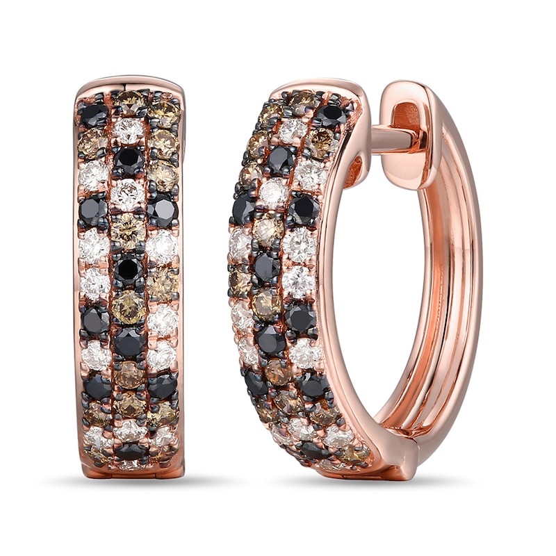 Main Image 1 of Le Vian Diamond Hoop Earrings 1/2 ct tw 14K Strawberry Gold