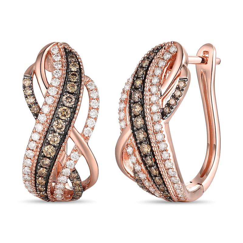 Main Image 1 of Le Vian Diamond Earrings 1 ct tw 14K Strawberry Gold