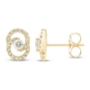 Thumbnail Image 2 of Encircled by Love Diamond Stud Earrings 1/4 ct tw Round-cut 10K Yellow Gold
