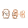 Thumbnail Image 1 of Encircled by Love Diamond Stud Earrings 1/4 ct tw Round-cut 10K Rose Gold