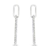 Thumbnail Image 0 of Diamond Paperclip Earrings 1/4 ct tw Sterling Silver