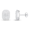 Thumbnail Image 2 of Diamond Earrings 1/3 ct tw Round & Baguette 10K White Gold