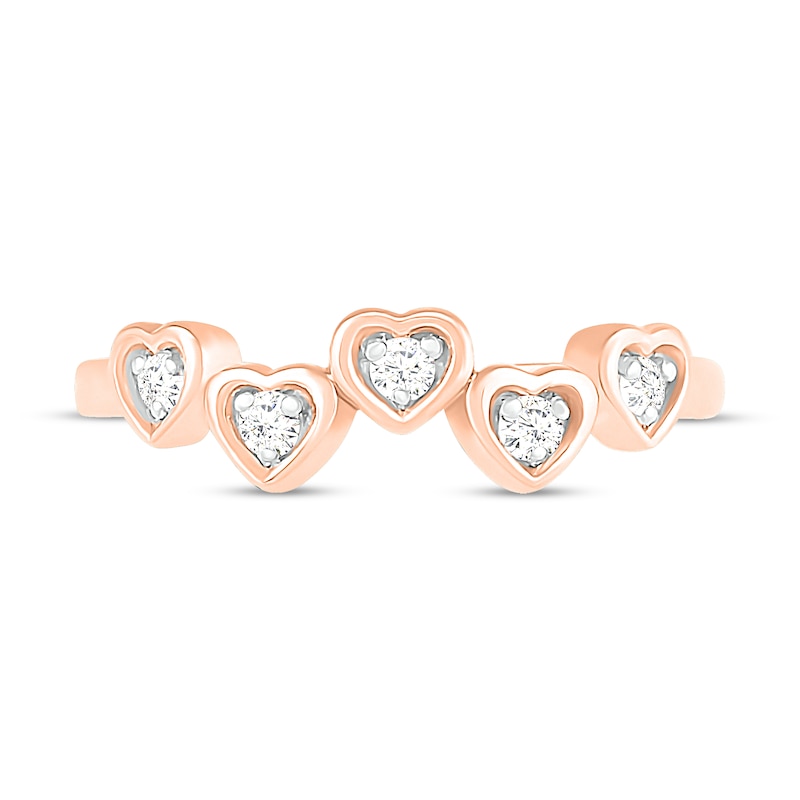 Main Image 2 of Diamond Heart Toe Ring 10K Rose Gold