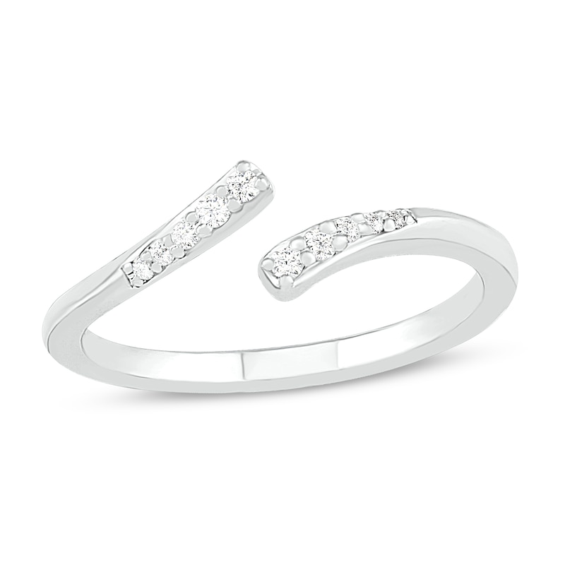 Main Image 1 of Diamond Toe Ring 10K White Gold