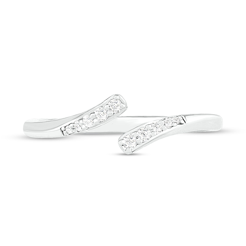 Main Image 2 of Diamond Toe Ring 10K White Gold