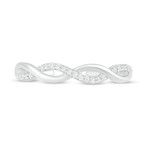Thumbnail Image 2 of Diamond Twist Toe Ring 10K White Gold