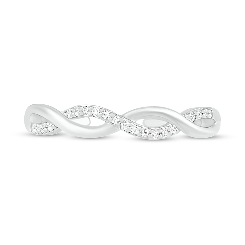 Main Image 2 of Diamond Twist Toe Ring 10K White Gold