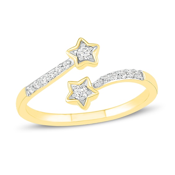 Diamond Star Toe Ring 1/8 ct tw 10K Yellow Gold