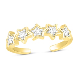 Diamond Star Toe Ring 1/6 ct tw 10K Yellow Gold