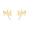 Diamond Dragonfly Earrings 1/15 ct tw 10K Yellow Gold