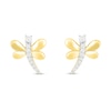 Thumbnail Image 3 of Diamond Dragonfly Earrings 1/15 ct tw 10K Yellow Gold