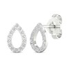 Thumbnail Image 1 of Diamond Pear Earrings 1/15 ct tw Round-Cut 10K White Gold
