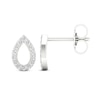 Thumbnail Image 2 of Diamond Pear Earrings 1/15 ct tw Round-Cut 10K White Gold