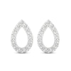 Thumbnail Image 3 of Diamond Pear Earrings 1/15 ct tw Round-Cut 10K White Gold