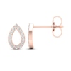 Thumbnail Image 2 of Diamond Pear Earrings 1/15 ct tw Round-Cut 10K Rose Gold