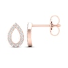 Thumbnail Image 1 of Diamond Pear Earrings 1/15 ct tw Round-Cut 10K Rose Gold