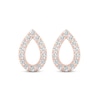 Diamond Pear Earrings 1/15 ct tw Round-Cut 10K Rose Gold