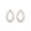 Thumbnail Image 3 of Diamond Pear Earrings 1/15 ct tw Round-Cut 10K Rose Gold