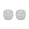 Thumbnail Image 0 of Diamond Stud Earrings 1/4 ct tw Round & Baguette Cut 10K White Gold