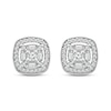 Thumbnail Image 1 of Diamond Stud Earrings 1/4 ct tw Round & Baguette Cut 10K White Gold