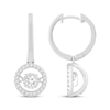 Thumbnail Image 1 of Unstoppable Love Diamond Halo Earrings 1/2 ct tw Round-Cut 10K White Gold