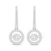 Thumbnail Image 2 of Unstoppable Love Diamond Halo Earrings 1/2 ct tw Round-Cut 10K White Gold