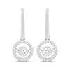 Thumbnail Image 1 of Unstoppable Love Diamond Halo Earrings 1/2 ct tw Round-Cut 10K White Gold