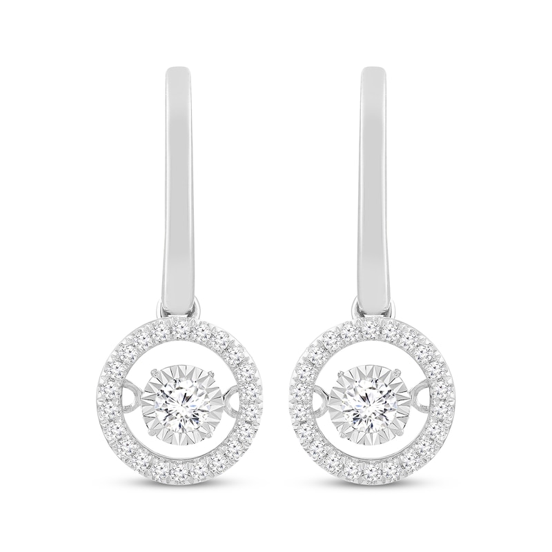 Unstoppable Love Diamond Halo Earrings 1/2 ct tw Round-Cut 10K White Gold