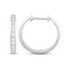 Thumbnail Image 2 of Diamond Hoop Earrings 1/4 ct tw Round-Cut 10K White Gold