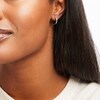Thumbnail Image 3 of Diamond Hoop Earrings 1/4 ct tw Round-Cut 10K White Gold