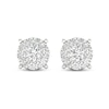 Thumbnail Image 0 of Diamond Halo Stud Earrings 1/2 ct tw Round-Cut 10K White Gold