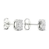 Thumbnail Image 4 of Diamond Halo Stud Earrings 1/2 ct tw Round-Cut 10K White Gold