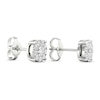 Thumbnail Image 3 of Diamond Halo Stud Earrings 1/2 ct tw Round-Cut 10K White Gold