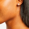 Thumbnail Image 4 of Diamond Halo Stud Earrings 1/2 ct tw Round-Cut 10K White Gold