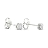 Thumbnail Image 3 of Diamond Halo Stud Earrings 1/10 ct tw Round-Cut 10K White Gold