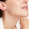 Thumbnail Image 5 of Diamond Halo Stud Earrings 1/10 ct tw Round-Cut 10K White Gold
