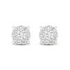Thumbnail Image 1 of Diamond Halo Stud Earrings 1/4 ct tw Round-Cut 10K White Gold