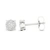 Thumbnail Image 1 of Diamond Halo Stud Earrings 1/4 ct tw Round-Cut 10K White Gold