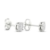 Thumbnail Image 4 of Diamond Halo Stud Earrings 1/4 ct tw Round-Cut 10K White Gold