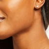 Thumbnail Image 4 of Diamond Halo Stud Earrings 1/4 ct tw Round-Cut 10K White Gold
