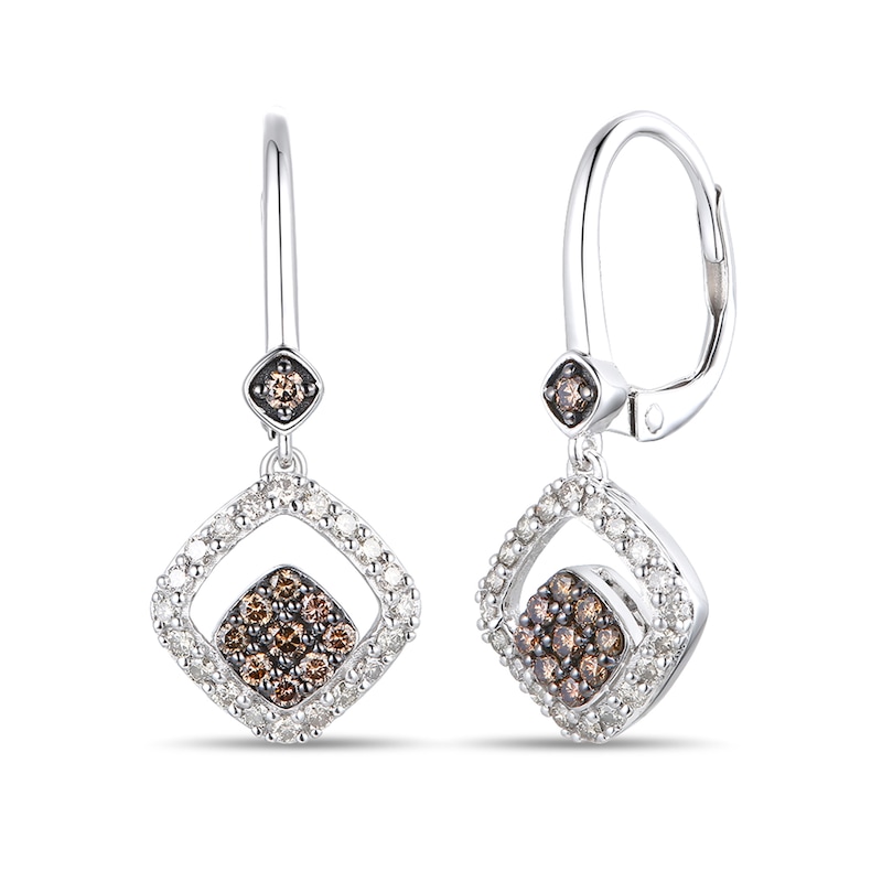 Main Image 1 of Le Vian Diamond Dangle Earrings 1/2 ct tw 14K Vanilla Gold