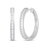 Thumbnail Image 0 of Diamond Hoop Earrings 1/2 ct tw Round-Cut 10K White Gold