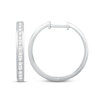 Thumbnail Image 1 of Diamond Hoop Earrings 1/2 ct tw Round-Cut 10K White Gold