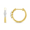 Thumbnail Image 1 of Diamond Hoop Earrings 1/5 ct tw Round-Cut 10K Yellow Gold