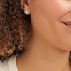 Thumbnail Image 2 of Diamond Stud Earrings 1/4 ct tw Round-Cut 10K White Gold